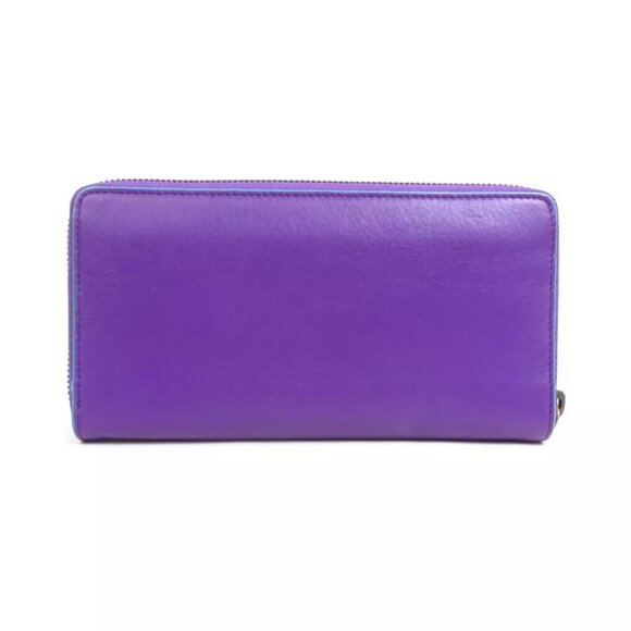 Auth BALENCIAGA Zip Around Long Wallet Purple - Picture 2 of 10